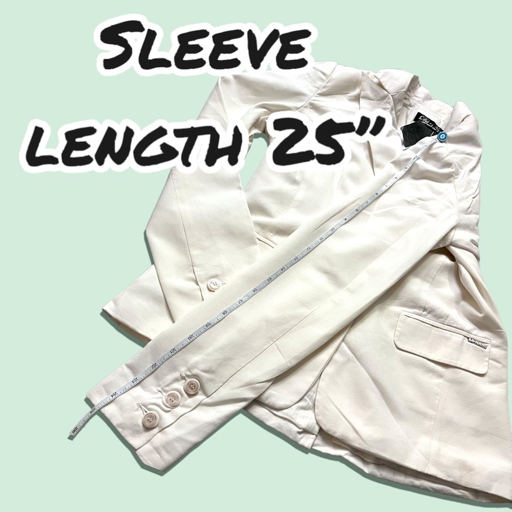 🎉HP!🎉 NWT Da-Nang Eggshell white cotton/silk blazer. Size Small 🕊️ - Picture 6 of 12